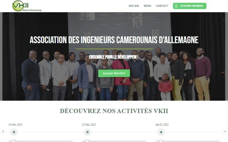 Startseite der Website des VKII Baden-Württemberg